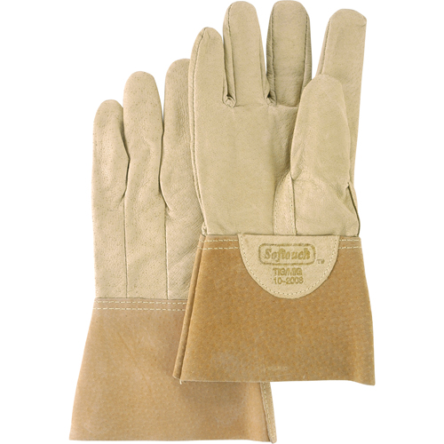 Softouch Welding Gloves, Pigskin Leather, Size Medium We Share Industrial Supply