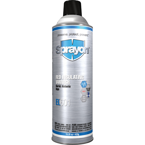 EL601 Red Insulating Varnish, 15.25 oz., Aerosol Can, Red We Share Industrial Supply