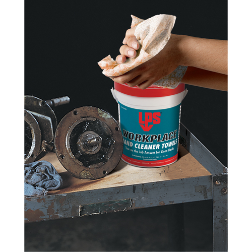 Serviettes nettoyantes pour le travail, 72 lingettes, 10-1/2" x 12-1/4" We Share Industrial Supply