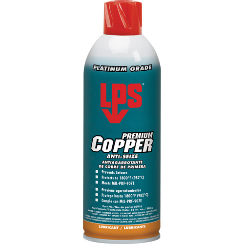 Antigrippant au cuivre, 16 oz, Canette a&eacute;rosol, 1800°F (982°C) Temp&eacute;rature max. We Share Industrial Supply