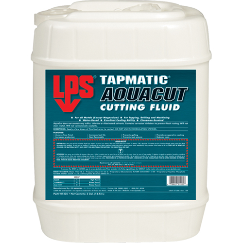 Liquides de coupe AquaCut de Tapmatic, 5 gal. We Share Industrial Supply