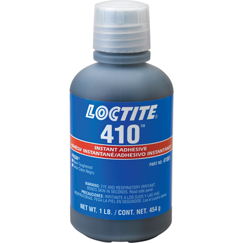 410 Instant Adhesive, Black, Bottle, 454 g We Share Industrial Supply