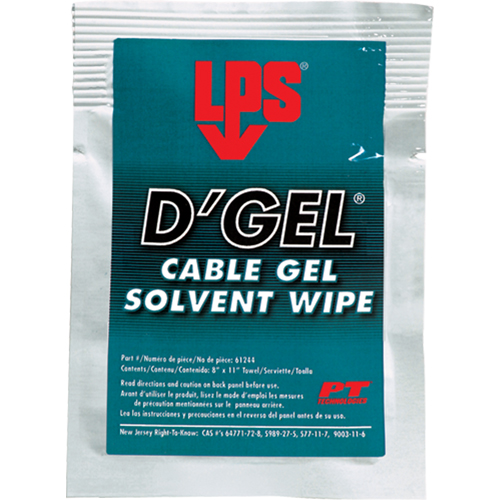 D'Gel&reg; Cable Gel Solvent, Packets We Share Industrial Supply