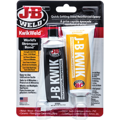 Colle &eacute;poxyde KwikWeld, Deux composants, Tube, 10 oz, Gris We Share Industrial Supply