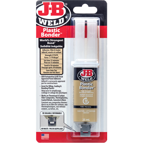 Adh&eacute;sif plastique, 25 ml, Seringue, Deux composants, Havane We Share Industrial Supply