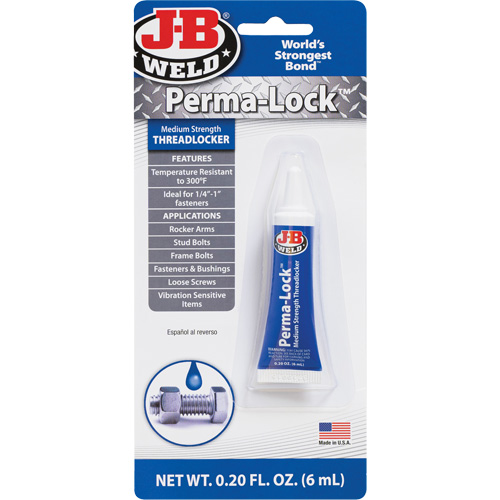 Compos&eacute; de blocage Perma-Lock, Bleu, Moyen, 6 ml, Tube We Share Industrial Supply