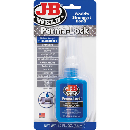 Compos&eacute; de blocage Perma-Lock, Bleu, Moyen, 36 ml, Bouteille We Share Industrial Supply