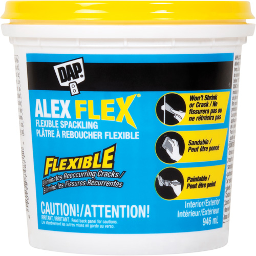 Pl&acirc;tre &agrave; reboucher flexible Alex Flex, 946 ml, Contenant en plastique We Share Industrial Supply