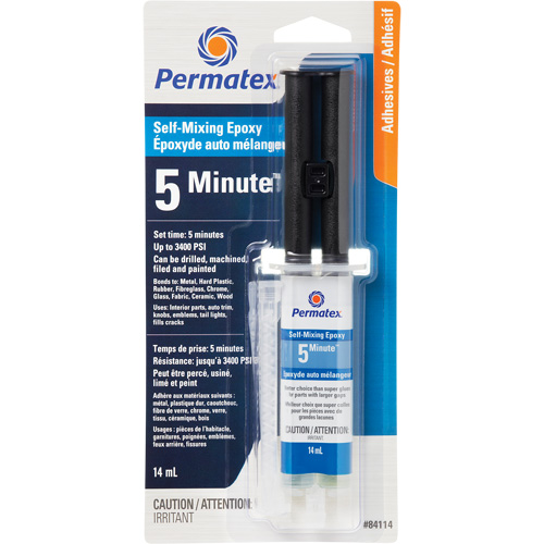 Colle &eacute;poxyde &agrave; usage g&eacute;n&eacute;ral, 14 ml, Seringue, Deux composants, Transparent We Share Industrial Supply