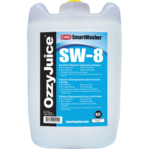 Solution de d&eacute;graissage pour avions et armes SW-8 SmartWasher Ozzyjuice, Cruche We Share Industrial Supply