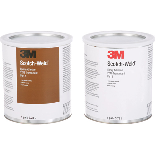 Adh&eacute;sif Scotch-Weld, 1 gal., Seau, Deux composants, Translucide We Share Industrial Supply