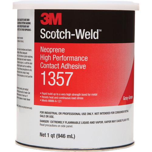 Neoprene High-Performance Contact Adhesive, Can, 32 fl. oz., Grey We Share Industrial Supply