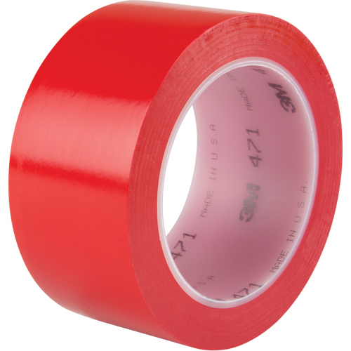 Ruban en vinyle 471, 50,8 mm (2") la x 32,9 m (108') lo, 5,3 mils, Rouge We Share Industrial Supply