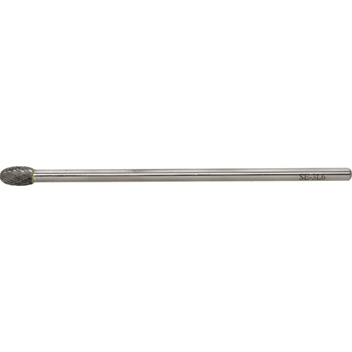Solid Carbide Burr, SE-1L6, 1/4" Dia., 1/4" Shank, 3/8" Depth of Cut We Share Industrial Supply