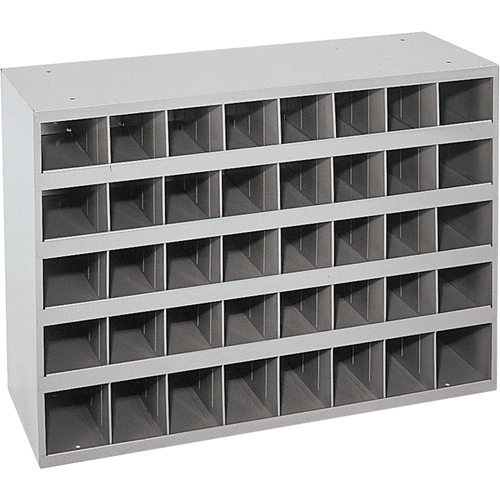Steel Storage Bin Cabinet, 33-3/4" W x 12" D x 23-7/8" H, Grey We Share Industrial Supply