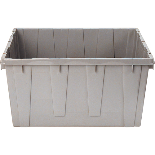 Contenant emboîtable, 21,1" la x 17,7" p x 12" h, Gris We Share Industrial Supply