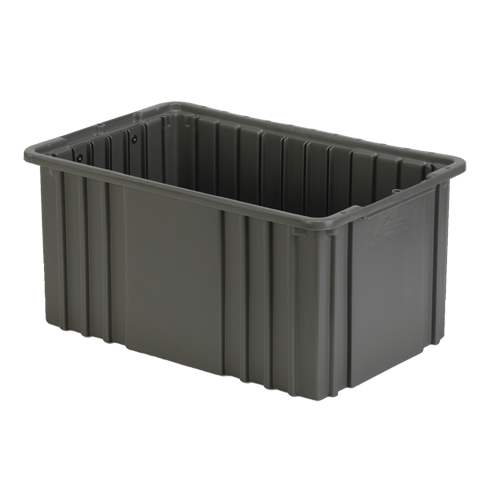 Divider Box, Polyethylene, 15.5" W x 9.9" D x 8" H, Grey We Share Industrial Supply