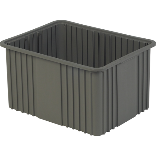 Divider Box, Polyethylene, 20.9" W x 15.9" D x 12" H, Grey We Share Industrial Supply