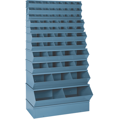 Sectional Bin Units, 100 lbs. Cap., 37" W x 8" D x 4-1/2" H, Blue We Share Industrial Supply