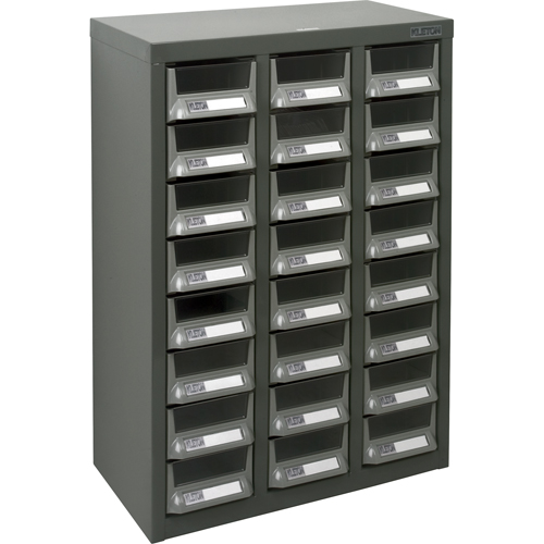 Casiers pour pi&egrave;ces KPC-400, Acier galvanis&eacute;, 24 tiroirs, 17-3/10" x 8-7/10" x 25-3/5", Gris We Share Industrial Supply