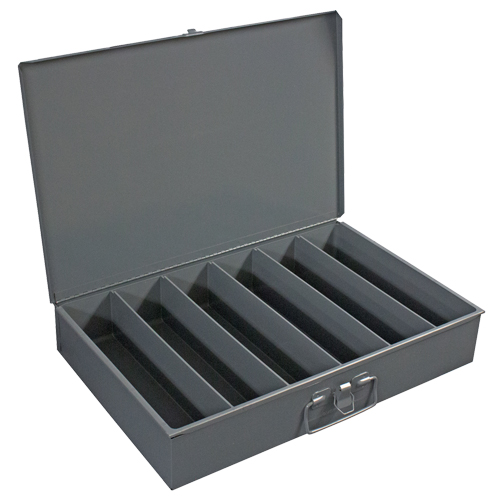 Compartment Steel Scoop Boxes , 18.34" W x 12.16" D x 3.16" H, 6 Vertical Compartments We Share Industrial Supply