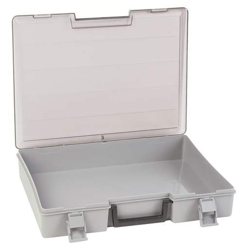 Compartment Case, Plastic, 15-1/2" W x 11-3/4" D x 2-1/2" H, Grey We Share Industrial Supply