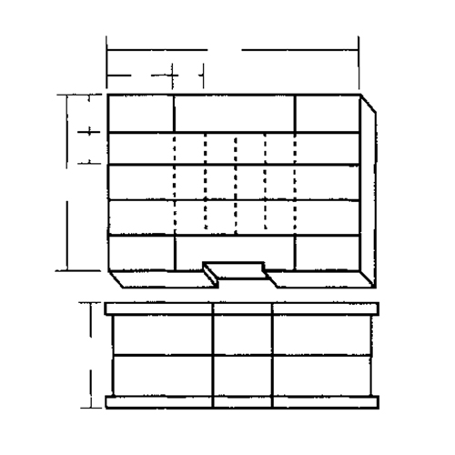 Compartment Case, Plastic, 48 Slots, 15-1/2" W x 11-3/4" D x 5" H, Grey We Share Industrial Supply