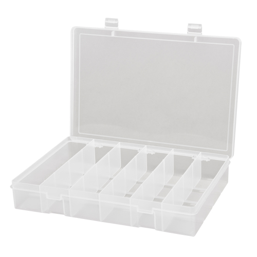 Boîtes &agrave; compartiments compactes en polypropyl&egrave;ne, 13-1/8" la x 9" p x 2-5/16" h, 6 compartiments We Share Industrial Supply