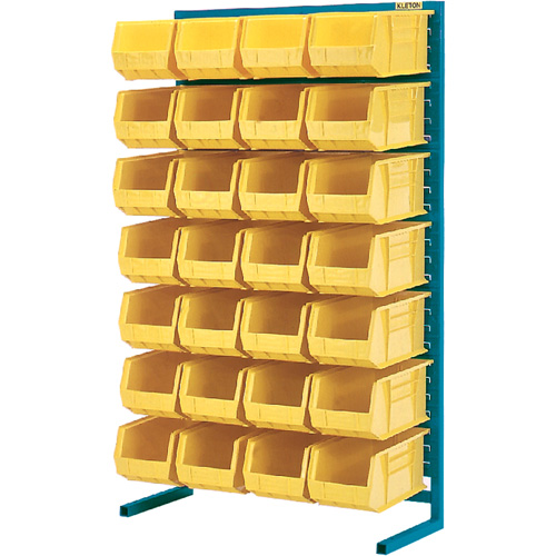 Support stationnaire pour bacs &agrave; un c&ocirc;t&eacute;, 36" la x 12" p x 61" h, 28 bacs We Share Industrial Supply