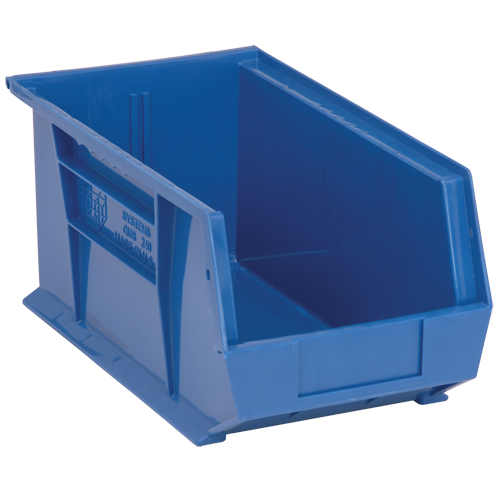 Bacs ultra empilable & suspendable, 8-1/4" la, 7" h x 14-3/4" p, Bleu We Share Industrial Supply