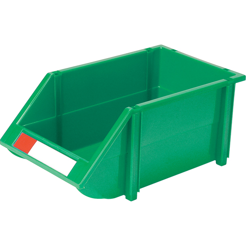 Stack & Hang Bin, 8-3/16" W x 6-3/16" H x 14" D, Green We Share Industrial Supply