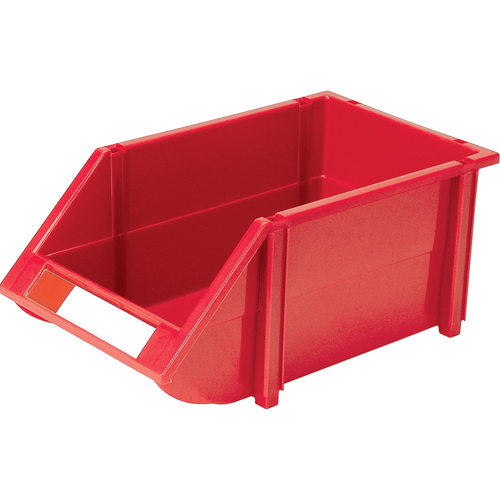 Stack & Hang Bin, 8-3/16" W x 6-3/16" H x 14" D, Red We Share Industrial Supply