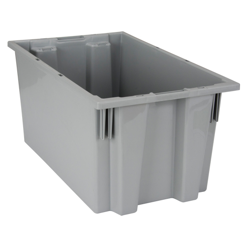 Contenants Stack & Nest, 9" x 18" x 11", Gris We Share Industrial Supply