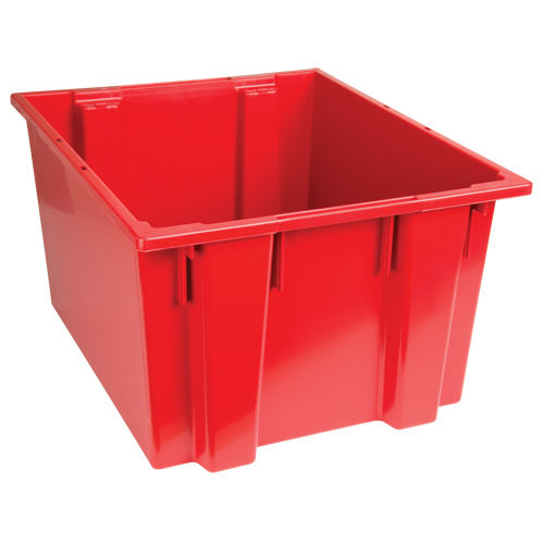 Stack & Nest Totes, 13" x 23.5" x 19.5", Red We Share Industrial Supply