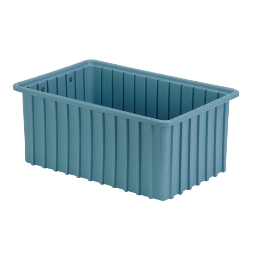 Contenants Divider Box, Poly&eacute;thyl&egrave;ne, 16,5" la x 10,9" p x 7" h, Bleu p&acirc;le We Share Industrial Supply
