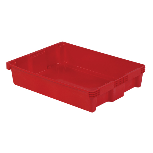 Polylewton Stack-N-Nest&reg; Containers, 6.1" x 29.6" x 22.4", Red We Share Industrial Supply