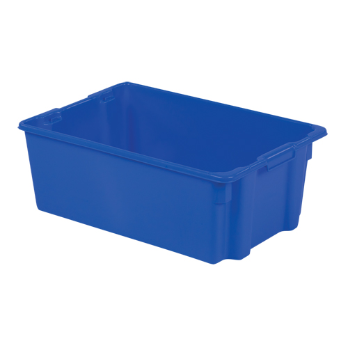 Polylewton Stack-N-Nest&reg; Containers, 10.5" x 28.4" x 18.7", Blue We Share Industrial Supply