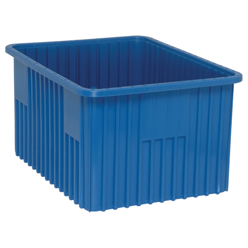 Divider Box&reg; Containers, Plastic, 22.5" W x 17.5" D x 12" H, Blue We Share Industrial Supply