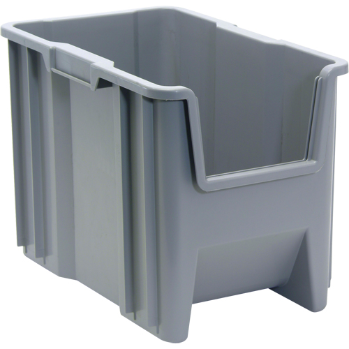 Giant Stacking Containers, 10.875" W x 17.5" D x 12.5" H, Grey We Share Industrial Supply