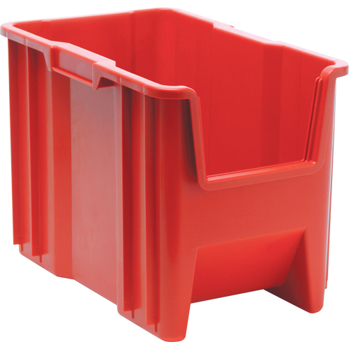 Giant Stacking Containers, 10.875" W x 17.5" D x 12.5" H, Red We Share Industrial Supply
