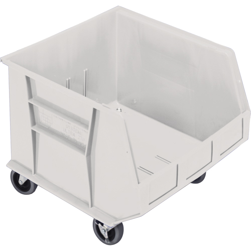 Mobile Bin, 14" H x 16-1/2" W x 18" D, 75 lbs. Capacity, Ivory We Share Industrial Supply