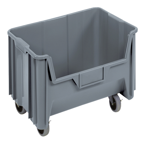 Bac g&eacute;ant mobile empilable, 12-7/16" ha x 19-7/8" la x 15-1/4" p, Capacit&eacute; de 250 lb, Gris We Share Industrial Supply