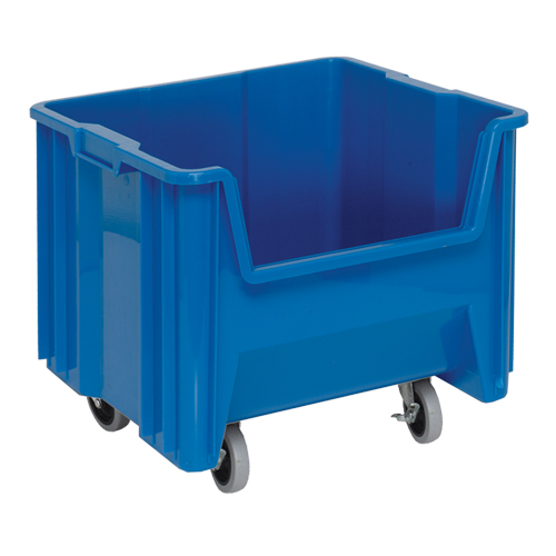 Bac g&eacute;ant mobile empilable, 12-1/2" ha x 16-1/2" la x 17-1/2" p, Capacit&eacute; de 250 lb, Bleu We Share Industrial Supply