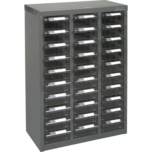 Casiers pour pi&egrave;ces KPC-700, Acier galvanis&eacute;, 30 tiroirs, 17-1/2" x 8-7/10" x 25-3/10", Gris We Share Industrial Supply