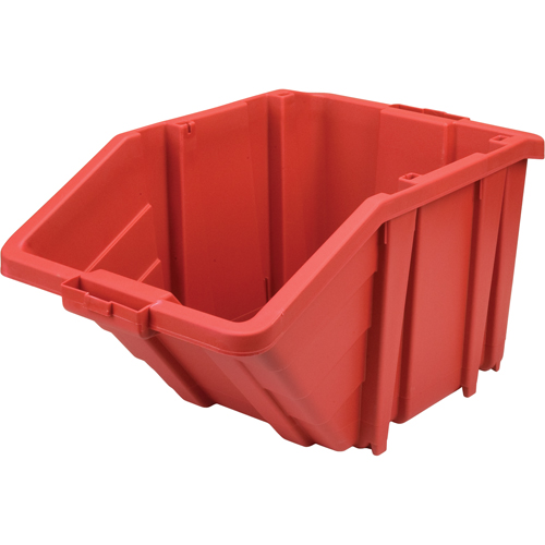 Jumbo Plastic Bin, 15-1/2" W x 13" H x 25" D, Red, 200 lbs. Capacity We Share Industrial Supply