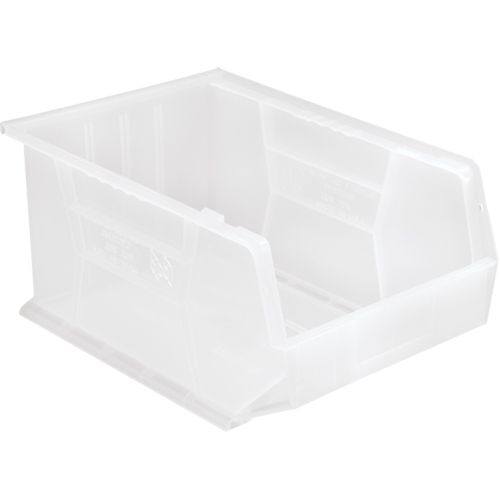 Clear-View Ultra Stack & Hang Bin, 11" W x 8" H x 16" D, Clear We Share Industrial Supply