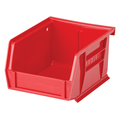 Stack & Hang Bin, 4-1/8" W x 3" H x 5-3/8" D, Red We Share Industrial Supply
