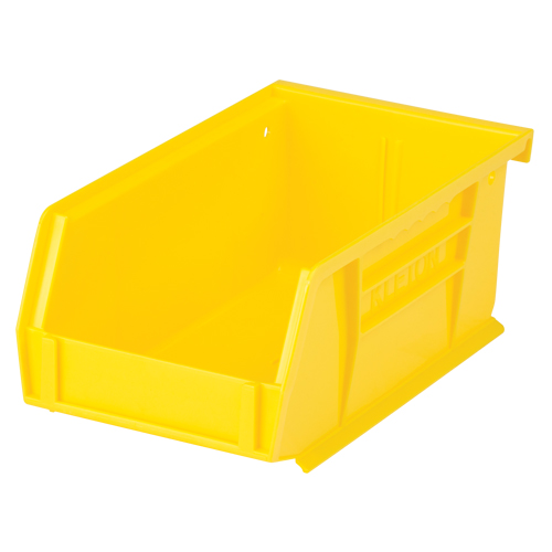 Bac empilable & &agrave; suspendre, 4-1/8" la, 3" h x 7-3/8" p, Jaune We Share Industrial Supply