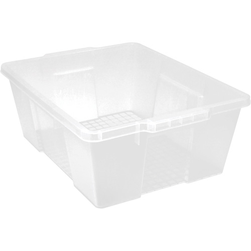 Plastic Latch Container, 15.875" W x 21" D x 7.75" H, Clear We Share Industrial Supply