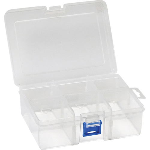 Boîte &agrave; compartiments en plastique, 4,75" la x 6,75" p x 2,25" h, 6 compartiments We Share Industrial Supply